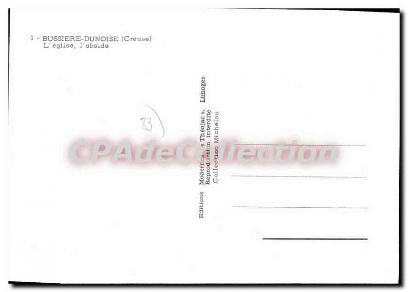 Postcard Modern BUSSIERE-DUNOISE church