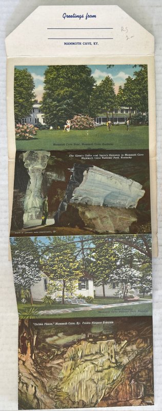 Mammoth Cave National Park Kentucky 16 Postcard Souvenir Folder