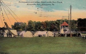 Postcard Performance + Judges Stand Race Track Allentown Fair PA 1911