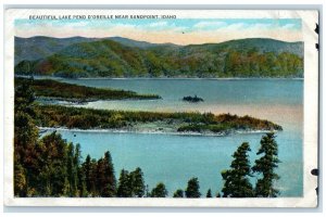 c1930's Beautiful Lake Pend D Oreille Near Sandpoint Idaho ID Vintage Postcard