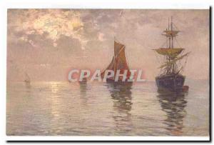  Vintage Postcard Sailing ships