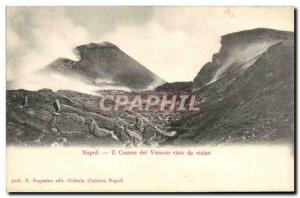 Old Postcard Volcan Napoli Il Cratere del Vesuvio visto da vicino