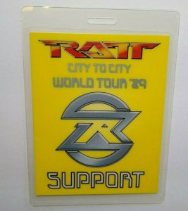 Ratt City To City Backstage Pass Original 1989 Hard Rock Hair Metal Music Gift