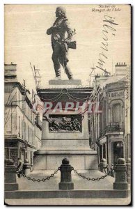 Old Postcard Paris mullet statue isle