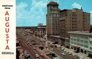 Augusta, Georgia - Greetings from Augusta - On Broad Street - c1950