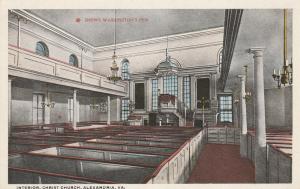 Washington's Pew at Christ Church - Alexandria VA, Virginia - WB