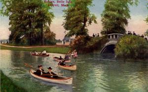 MI - Detroit. Belle Isle, Canoe Scene