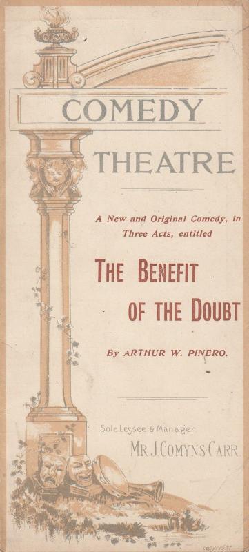 The Benefit Of The Doubt Arthur Pinero London Comedy Antique Victorian Theatr...