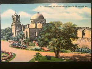 Vintage Postcard 1930-1945 Mission San Jose San Antonio Texas