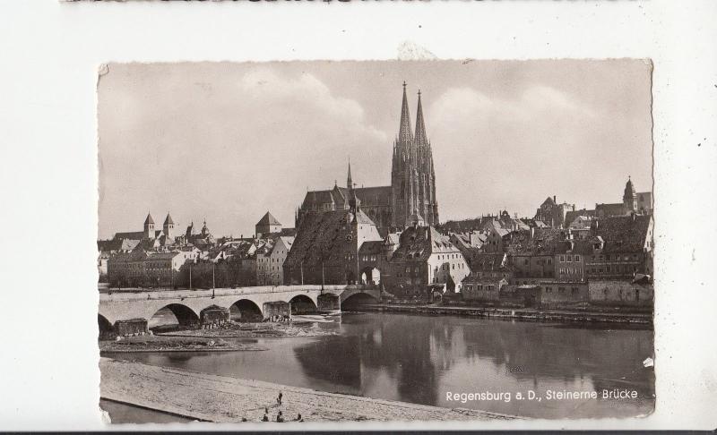 BF33187 regensburg a d steinerne brucke   germany front/back image