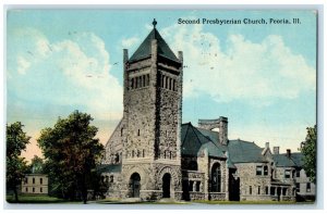 1910 Second Presbyterian Church Chapel Exterior Peoria Illinois Vintage Postcard