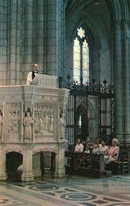 Postcard Washington Cathedral Mount Saint Alban Canterbury Pulpit Washington DC