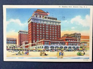 Vintage Postcard 1938 New Haddon Hall Hotel Atlantic City New Jersey