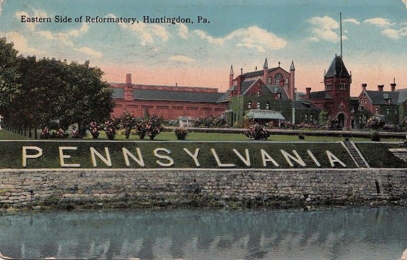 Postcard Eastern Side Reformatory Huntingdon PA