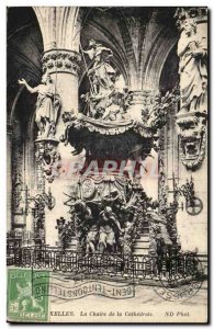 Old Postcard Belgium Brussels The pulpit of the cathedral