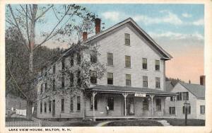 Milton New Hampshire Lake View House Exterior Antique Postcard K11239