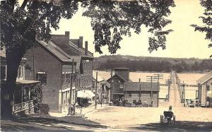 Wiscasset ME Main Street Store Fronts Labbie's Picture Shop RPPC Postcard