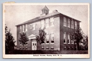 J95/ Rocky Hill New Jersey Postcard c1930s School House Building 513