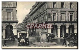 Old Postcard Paris Square Pyramids Bus