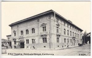 San Luis Obispo CA Elks Theatre Movie Posters Postcard