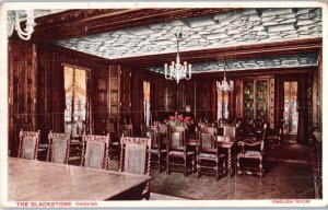 English Room Blackstone Hotel Chicago Illinois Postcard