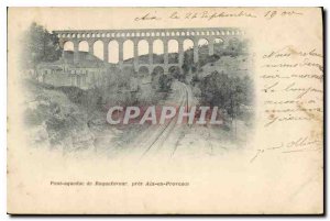 Postcard Old Bridge Roquefavour aqueduct near Aix en Provence