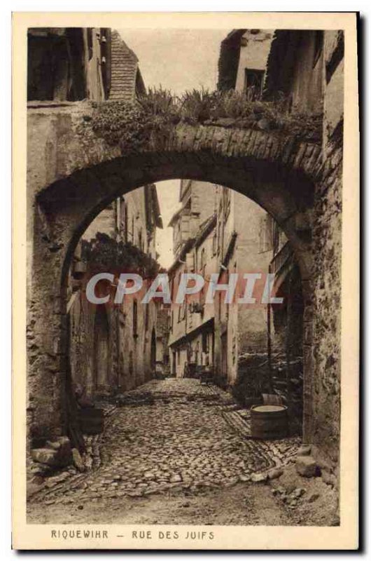 Old Postcard Riquewihr Street of the Jews