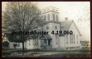 h2526 - WAYLAND Michigan 1910s Church of Christ. Real Photo Postcard