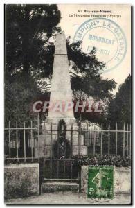 Bry sur Marne Old Postcard The Francehtti monument (1870 1871)