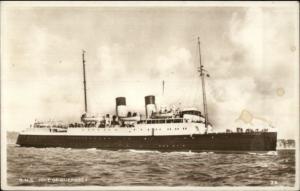 Steamship RMS Isle of Guernsey Real Photo Postcard