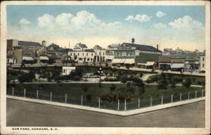 Kenmare ND Our Park c1920 Postcard