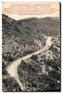 Old Postcard Auvergne Picturesque St Flour St Flour Cantal Road has Chaudesai...