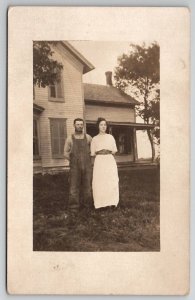 RPPC A Handsome Farmer and His Pretty Wife c1910 Postcard A27