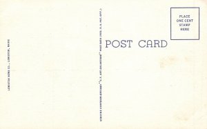 Vintage Postcard 1930's Post Office Historical National Building Lewiston Maine