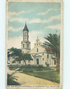 Divided-Back CHURCH SCENE St. Augustine Florida FL L5917