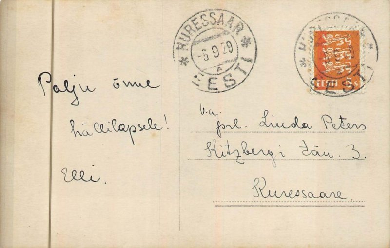 RPPC ACTOR WILLY FRITSCH VERLAG 4005/1 TALLINN ESTONIA PHOTO POSTCARD 1929