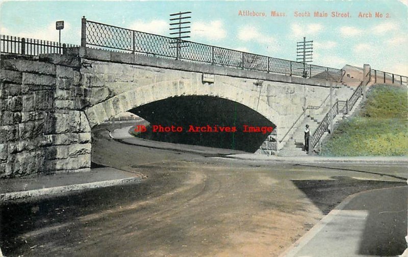 8 Postcards, Attleboro, Massachusetts, Street Scenes & Buildings