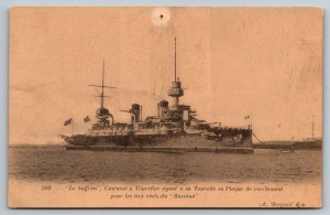 WW1  French  Battleship  Le Suffren  Postcard