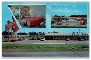 c1960's Sands Motor Hotel Cars Roadside Pool Room Tulsa Oklahoma OK Postcard