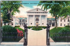 Arkansas War Memorial Old State Capitol Little Rock Arkansas Postcard