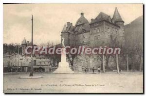 Old Postcard Dauphine Le Chateau De Vizille And Statue Of Libert