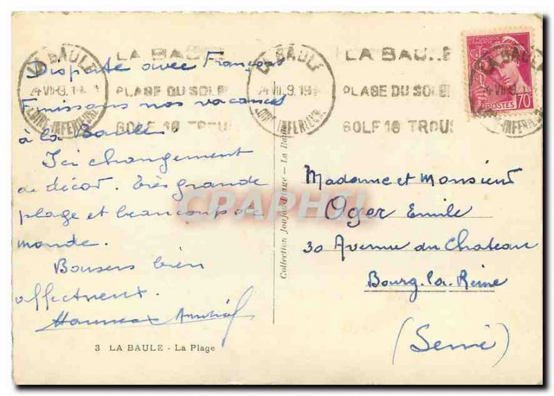 Modern Postcard La Baule Beach