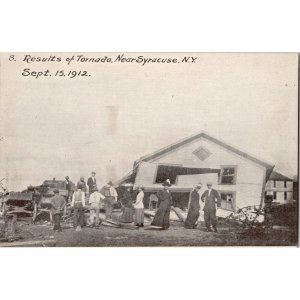 Original Antique Postcard 1912 Tornado Disaster Aftermath - Syracuse, NY #8