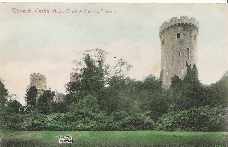 Warwickshire Postcard - Warwick Castle - Guys, Clock & Caesars Tower  2924