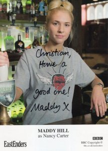 Maddy Hill as Nancy Carter Rare Eastenders Hand Signed Cast Card Photo