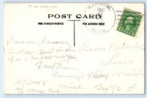 1913 Christmas Calendar Holly Berries Ransom MI DPO (1848-1936) Antique Postcard