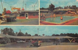 Glennville Georgia Motel San-Su and Restaurant Too Vintage Postcard JF685051