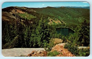 POSTOFFICE LAKE & Lolo Skyline Trail, Idaho ID ~ Birdseye View c1960s  Postcard