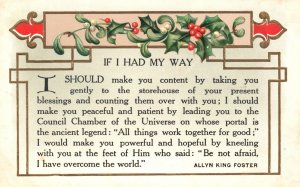 Vintage Postcard Remembrance Card Brief Message To A Friend by Allyn King Foster