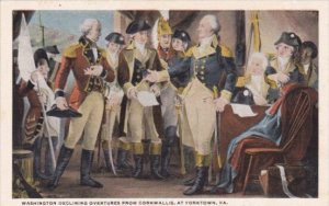 Washington Declining Overtures From Cornwallis At Yorktown Virginia 17 Octobe...